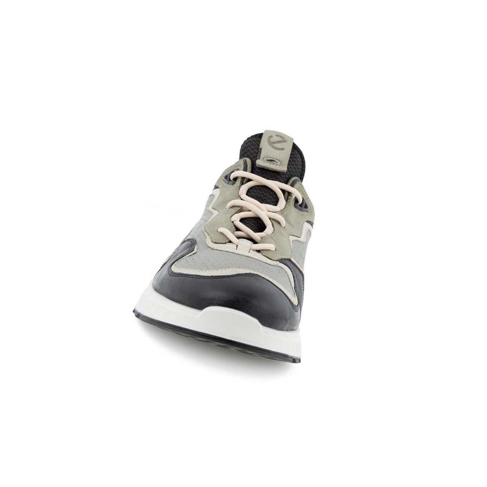 Men's Ecco St.1 Laced Sneakers Grey / Black | Canada 647HAP